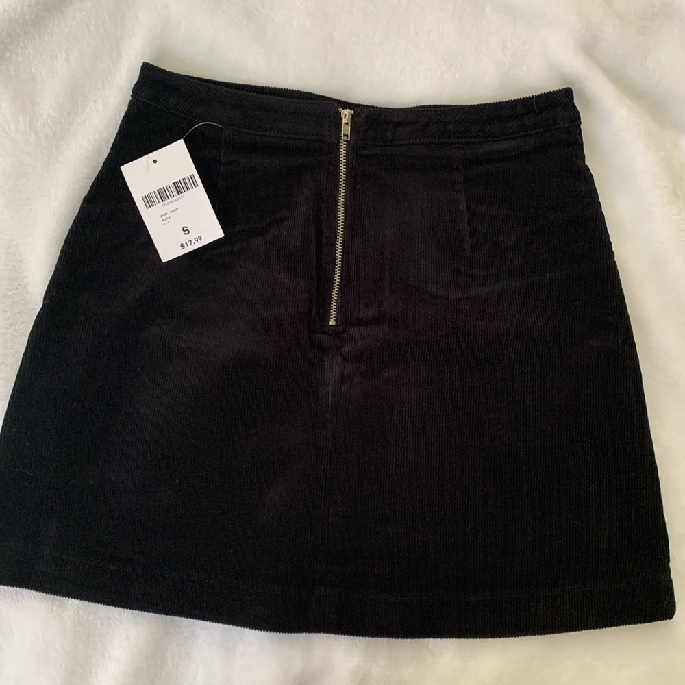 Black mini skirt